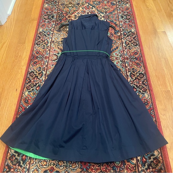 Tommy Hilfiger Navy/Green Sleeveless belted dress - Picture 7 of 12